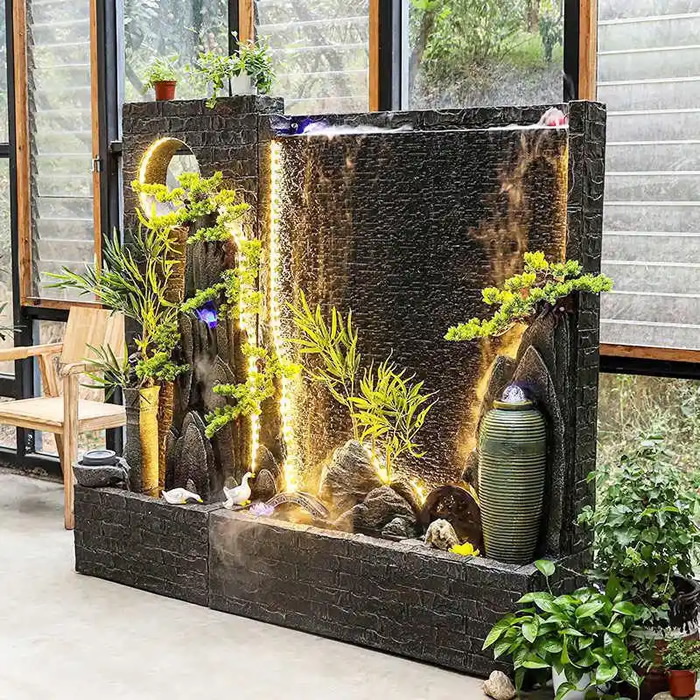 家用小型桌面景观水幕墙